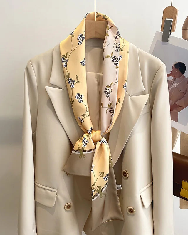 Women's Printed Silk Scarf & Shawl