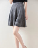 Wavy High-Waisted Sweet Knit Wool Mini Skirt