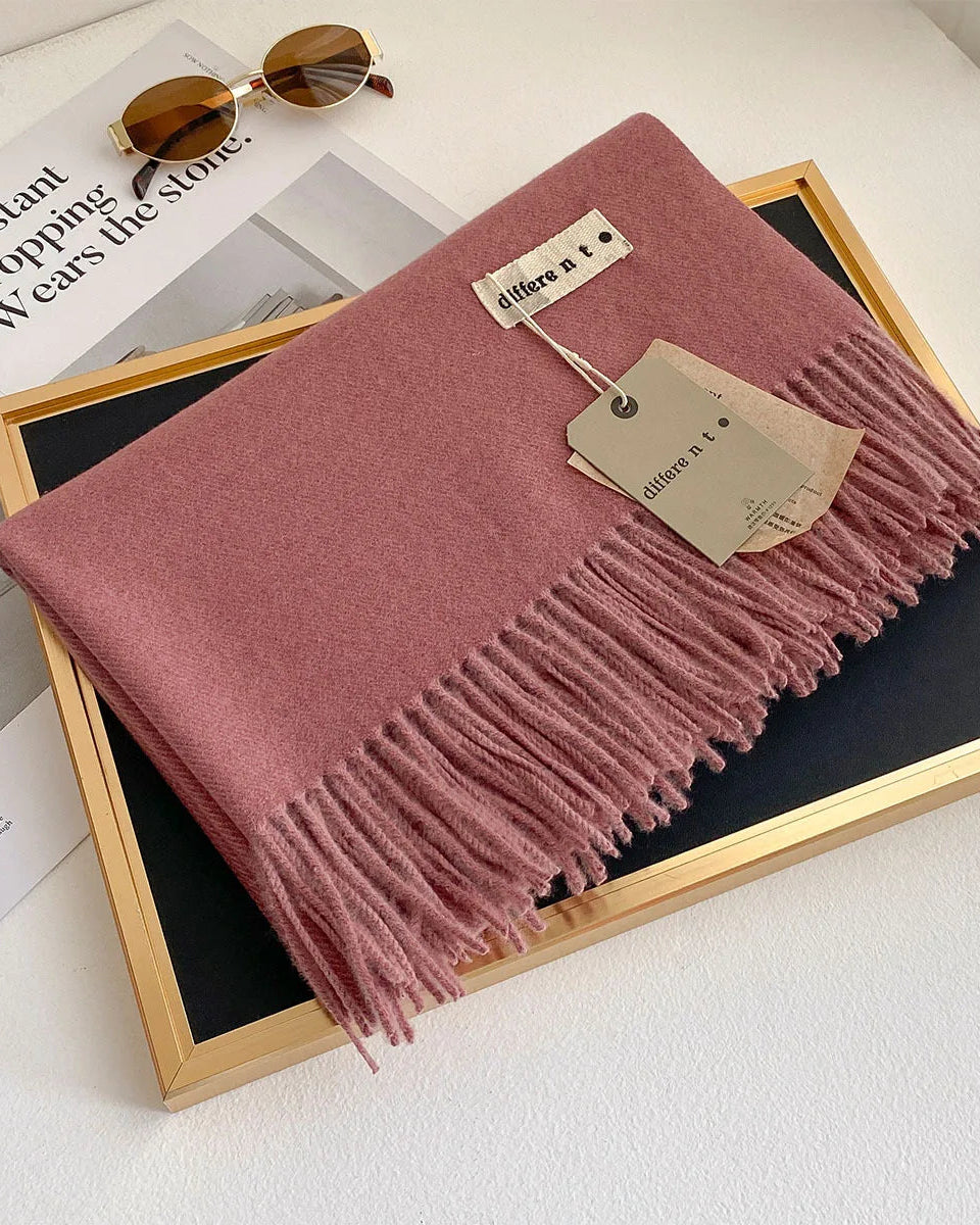 Faux Cashmere Thick Wrap Scarf in Colors