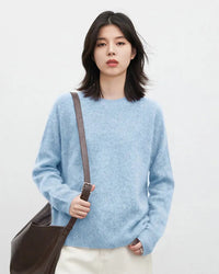 Oversized Wool Cashmere Crew Sweater