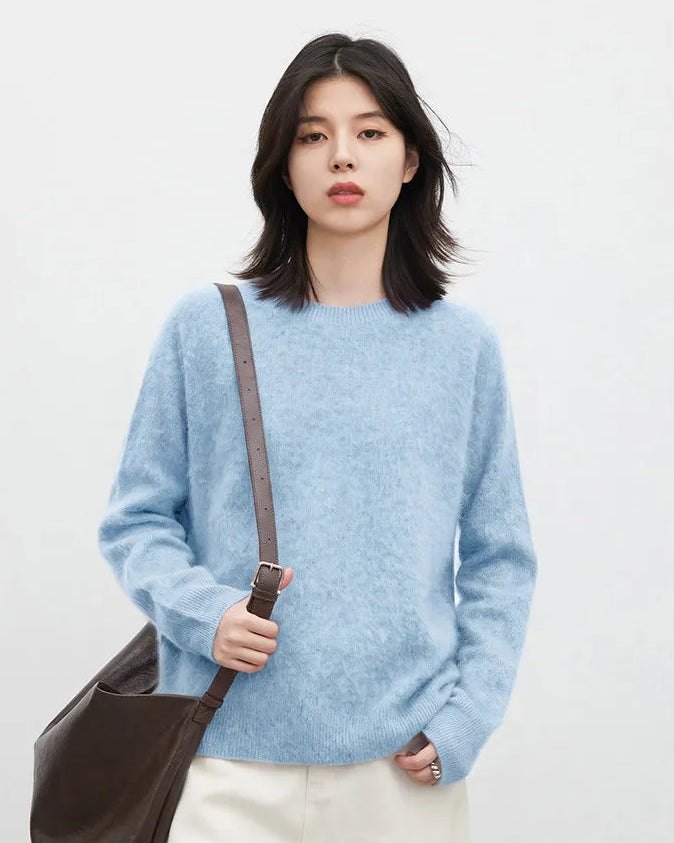 Oversized Wool Cashmere Crew Sweater