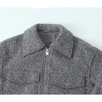 Vintage Gray Cropped Short Coat