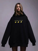 Oversized Ducks Printed Hoodie