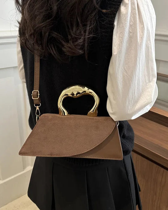 Minimalist PU Leather Square Shoulder Bag