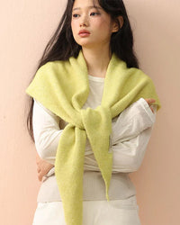 Textured Triangle Knit Scarf