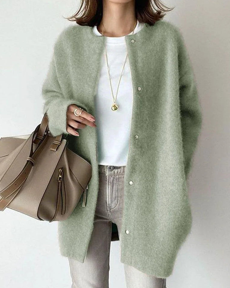 Brushed Knit Pocket Cardigan