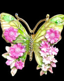 Colorful Butterfly-Shaped Brooch