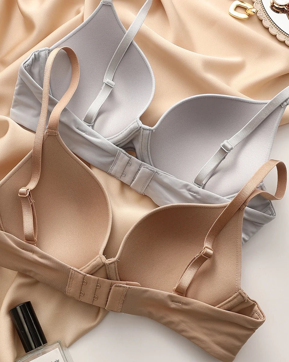 Plus-Size Pure Cotton Thin Cup Push-Up Bra