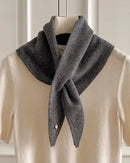 Softly Textured Triangle Knit Scarf
