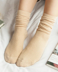 Soft Knit Casual Mid-Calf Socks