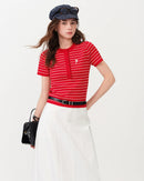 Striped Slim Knit Top