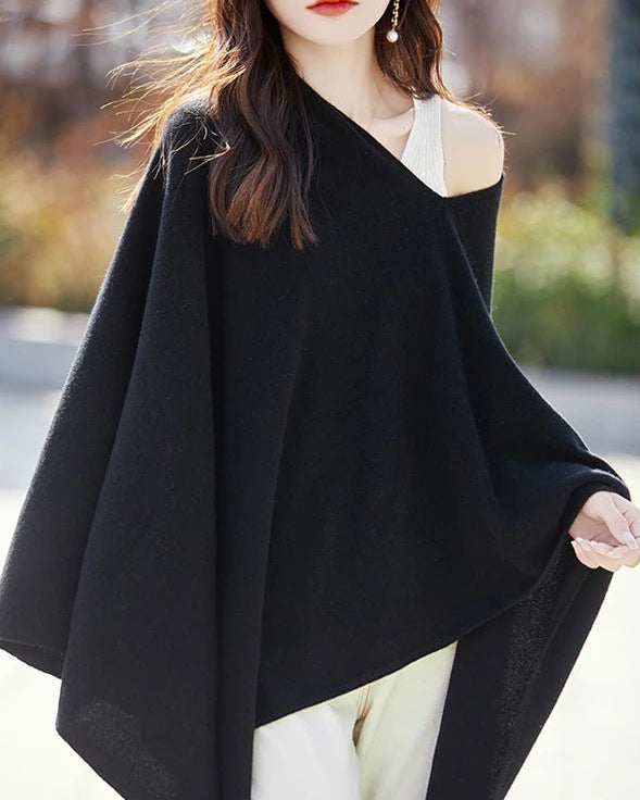 Solid Color Oversized Wool Pashmina Shawl