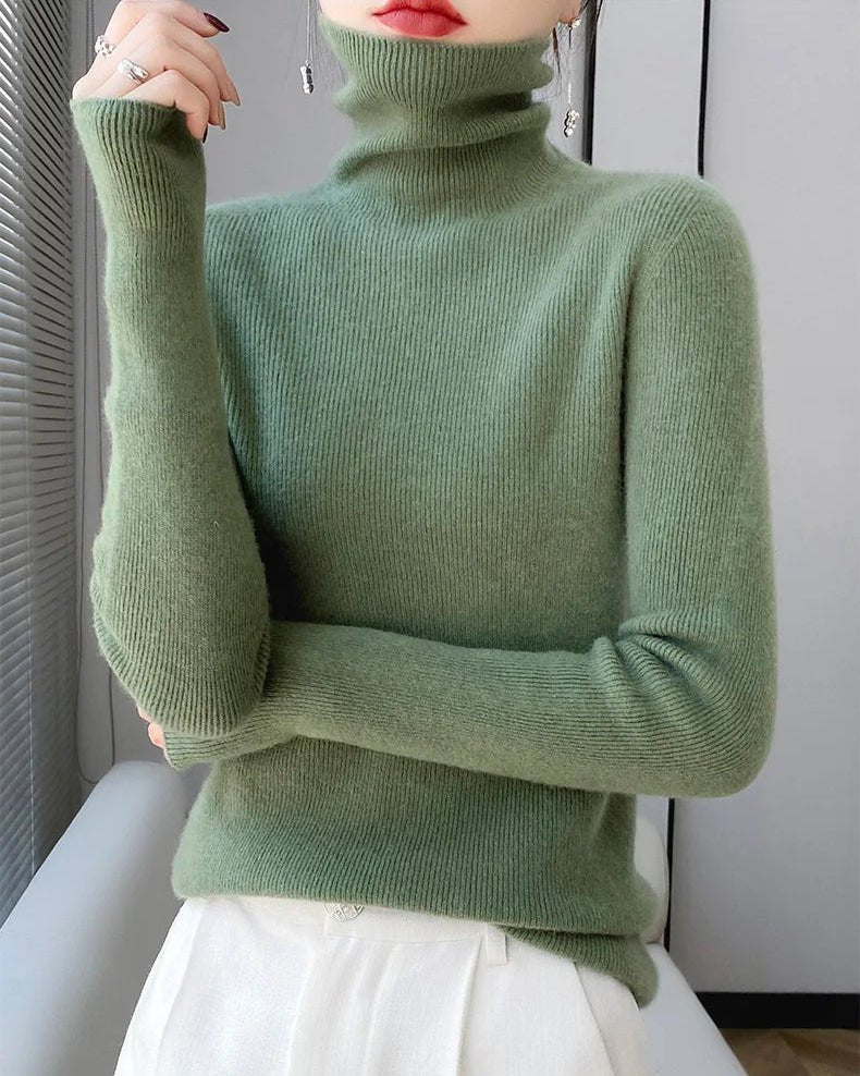 Cashmere Turtleneck Slim-Fit Pullover Sweater