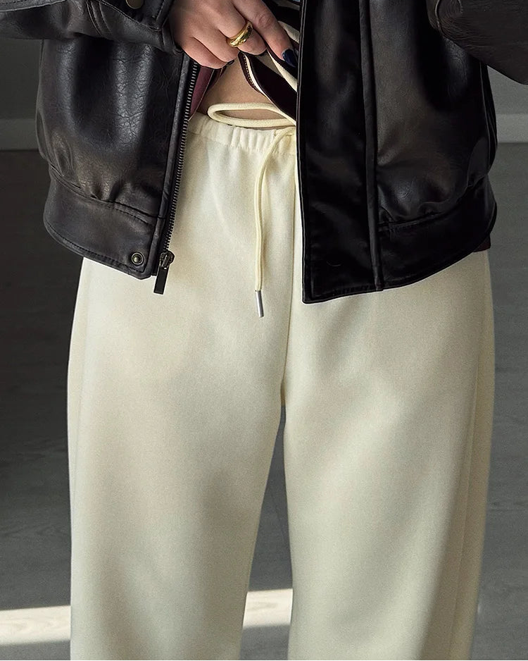 High-Waisted Wide-Leg Sweatpants