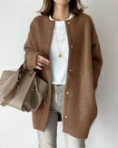Brushed Knit Pocket Cardigan