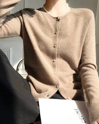 Women's Wool Button Knit Cardigan