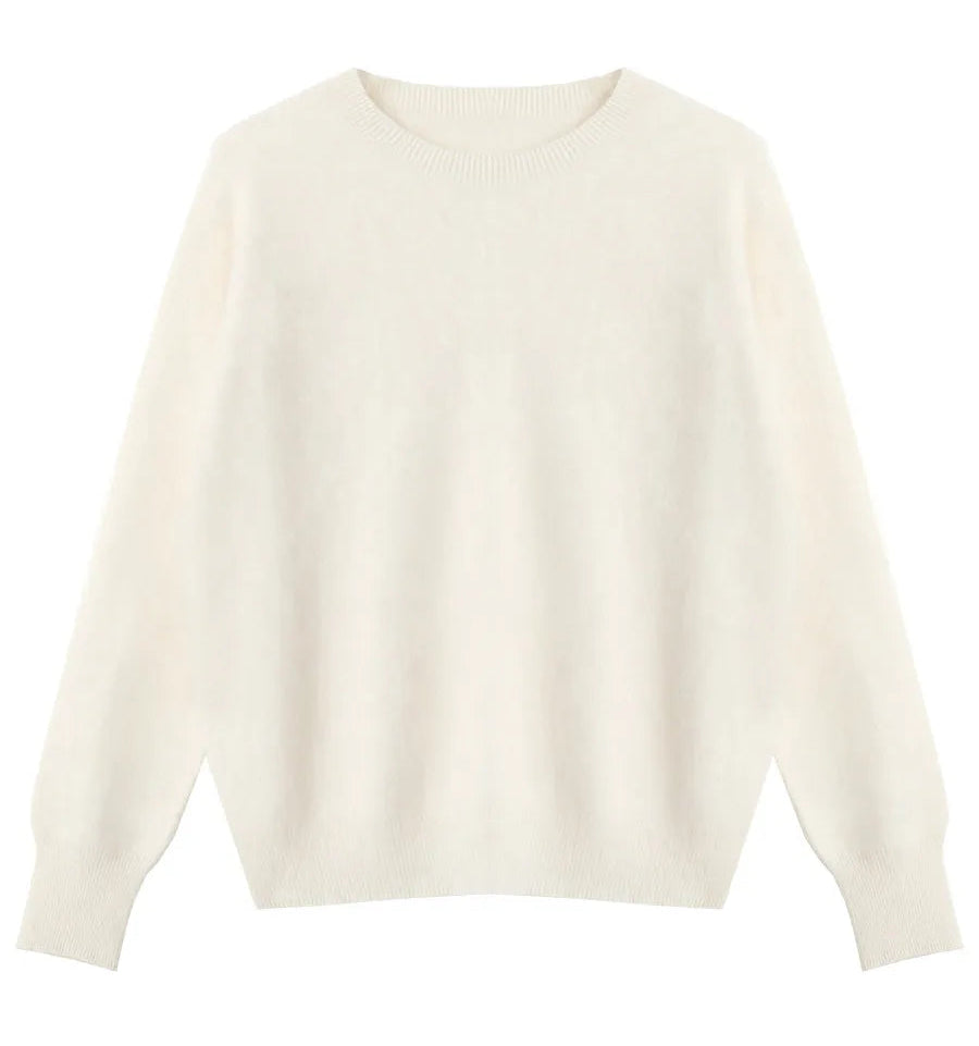 Oversized Wool Cashmere Crew Sweater