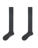 Wool Blend Ribbed Thigh-High Socks