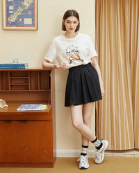 Casual Loose-Fitting Printed Short-Sleeved T-Shirt