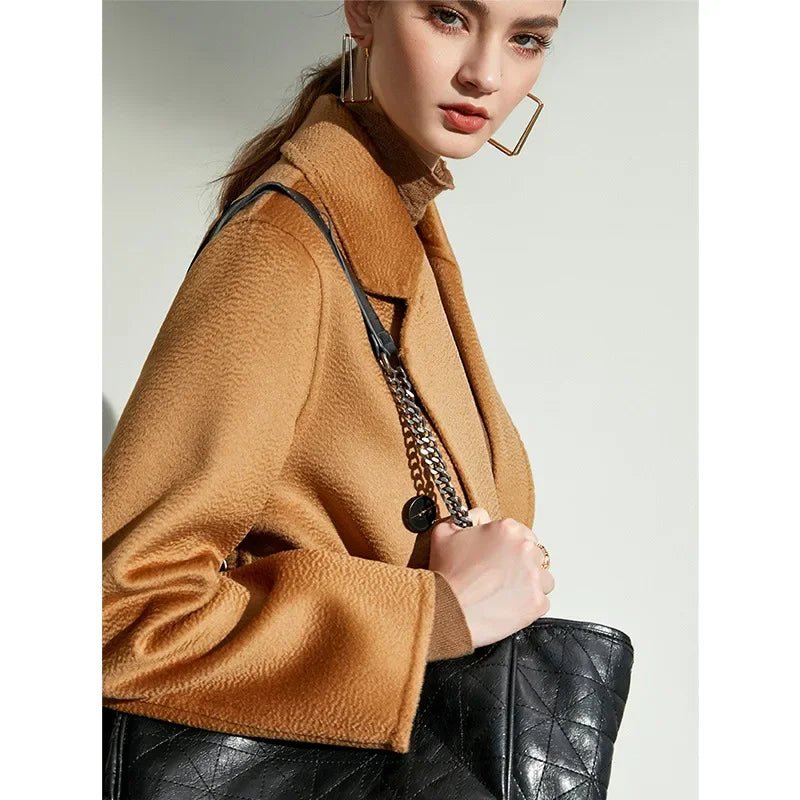 Water Ripple Double-sided Woolen Coat