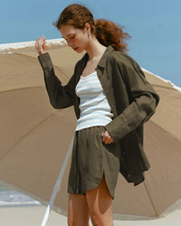 Casual Collared Single-Breasted Long-Sleeved Shirt