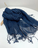 Checked Linen Scarf