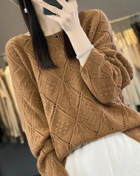 Crochet Hollow Knit Wool Sweater