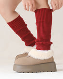 Ribbed Wool-Blend Calf Warmers