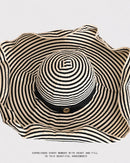 Striped Oversized Foldable Sun Hat