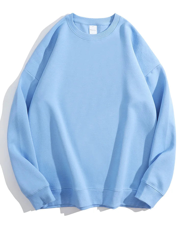 Loose-Fit Pure Cotton Pullover Sweatshirt