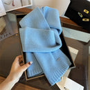 Women's Solid-Color Wool Scarf