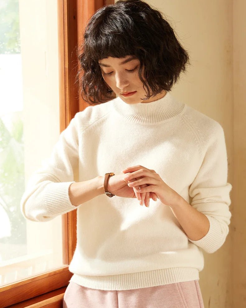 Stylish Cashmere Turtleneck Thick Knitted Sweater