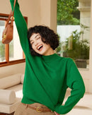 Cashmere Mock Neck Knitted Sweater