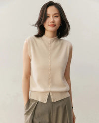 Cashmere Pullover Knitted Sleeveless Sweater Vest