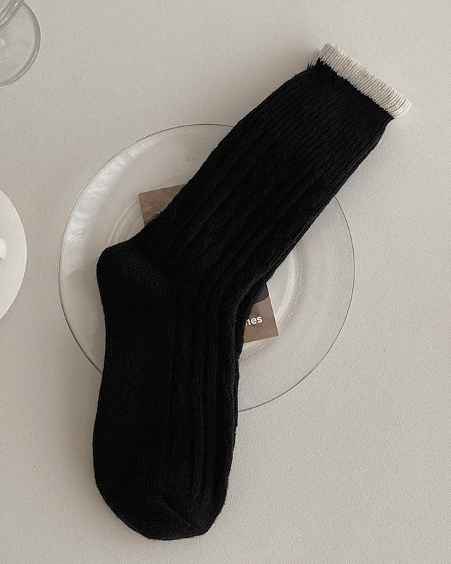 Cozy Thick Knit Crew Socks