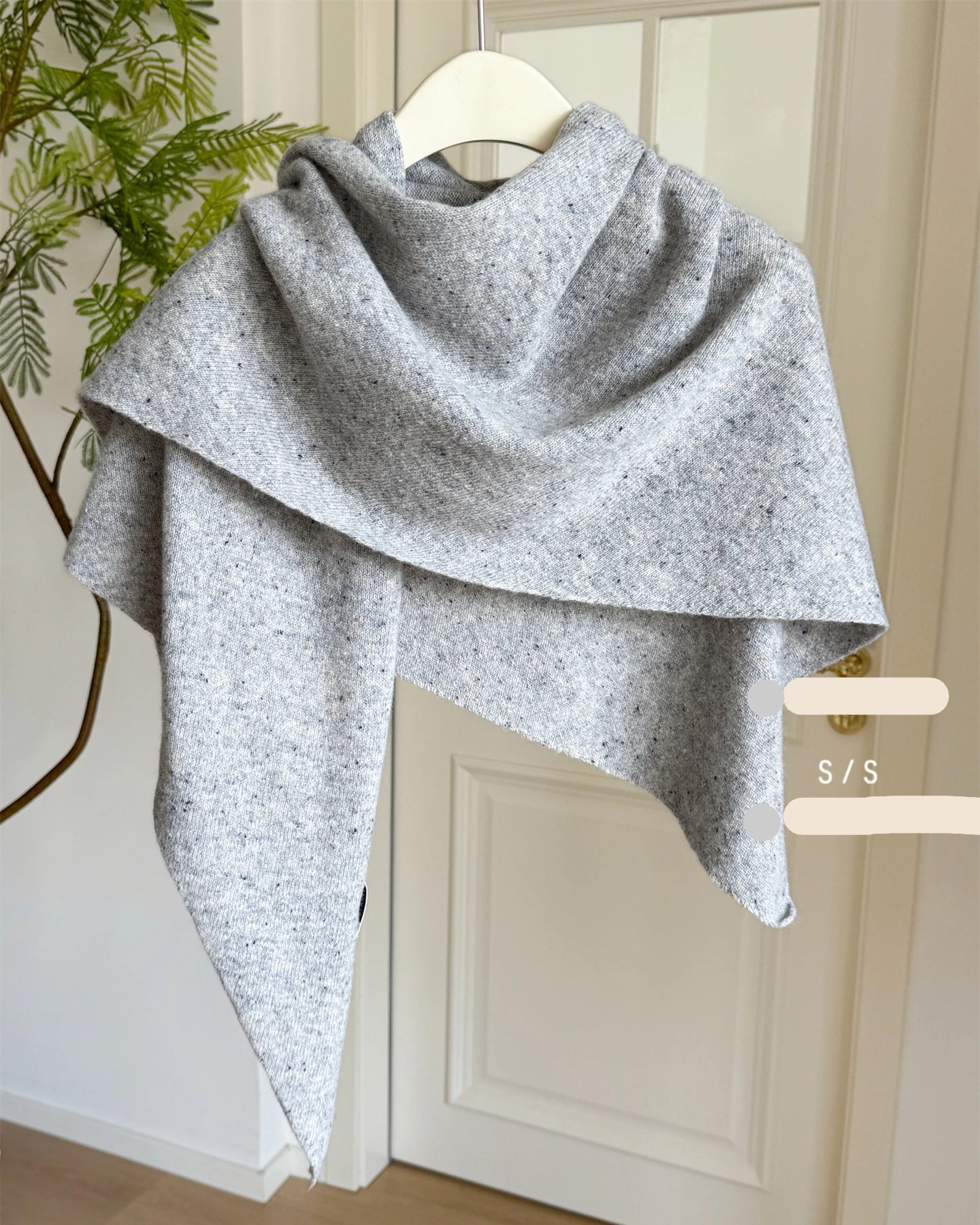 Wool Oversized Triangle Shawl Scarf