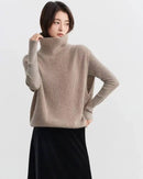 Wool Turtleneck Knit Sleeveless Vest