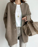 Brushed Knit Pocket Cardigan