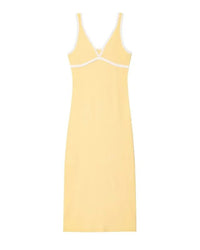 Knitted Spaghetti Strap Backless Midi Dress