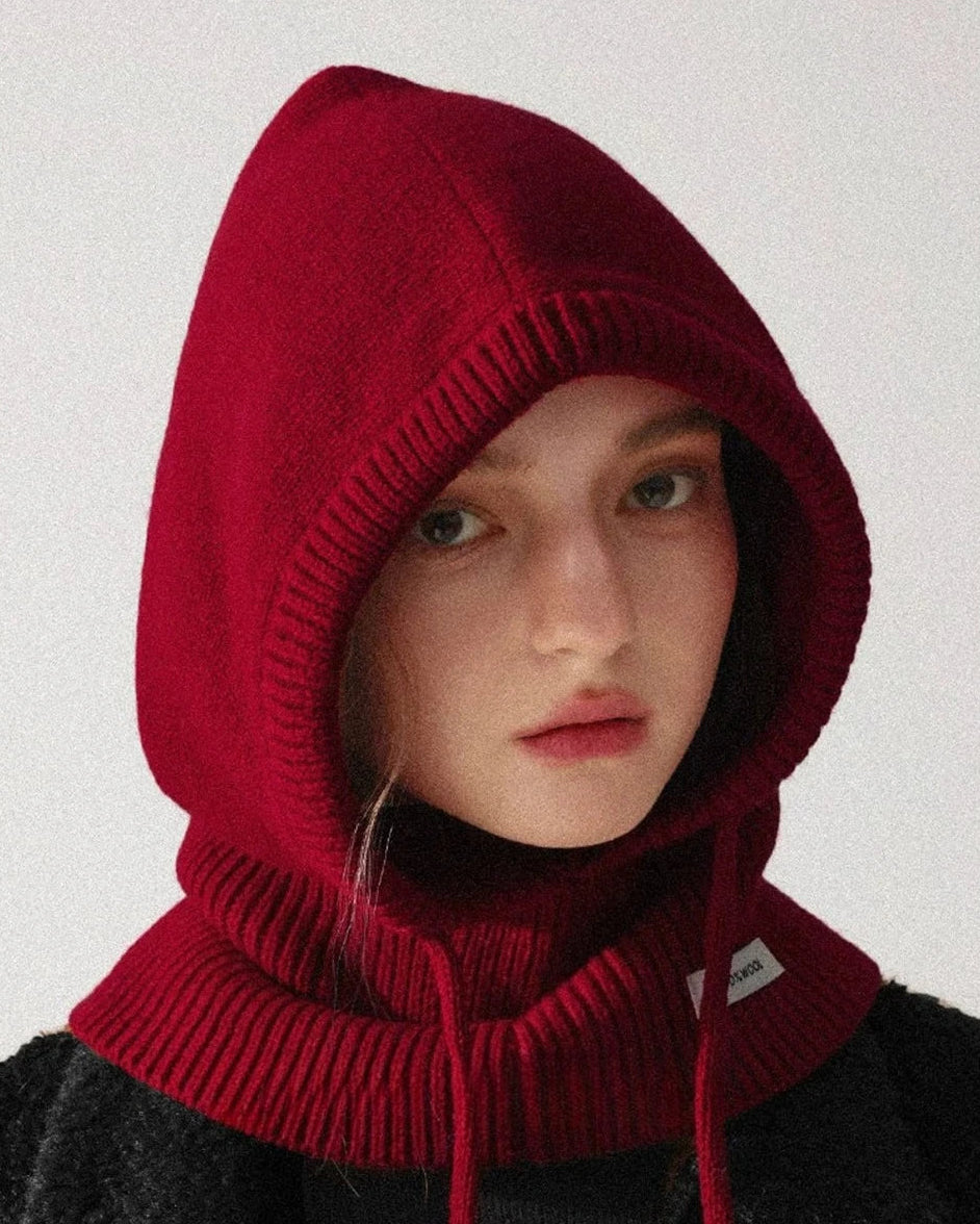 Wool Knit Balaclava Bonnet