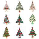 Christmas Tree Rhinestone Brooches Pins