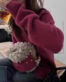 Soft Cashmere Buttoned Knit Cardigan