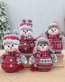 Knitted Christmas Snowman Decorative Figurine