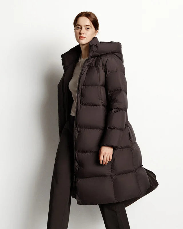 Women's Long Hooded Down Jacket