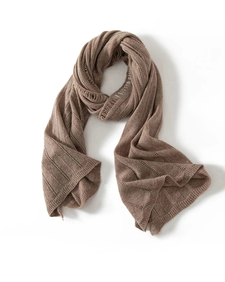 Wool Cashmere Tassel Wrap Scarf