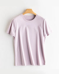 Women's Solid-Color Crew-Neck T-Shirt