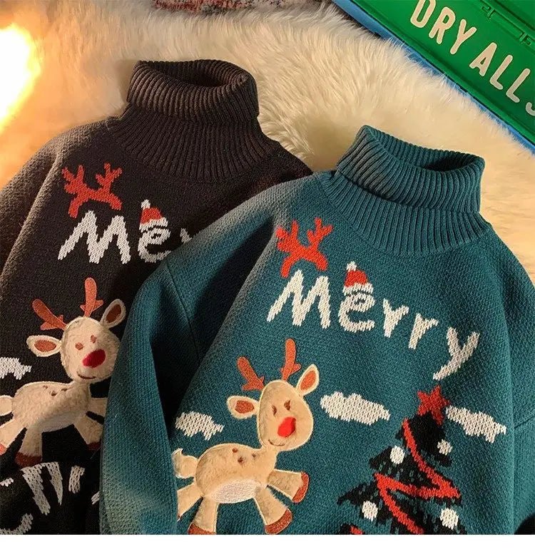 Turtleneck Christmas Sweater Ugly Sweater