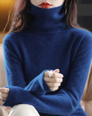 Plush Mink Cashmere Turtleneck Sweater