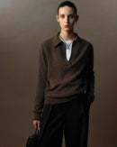 Refined Cashmere Polo Sweater