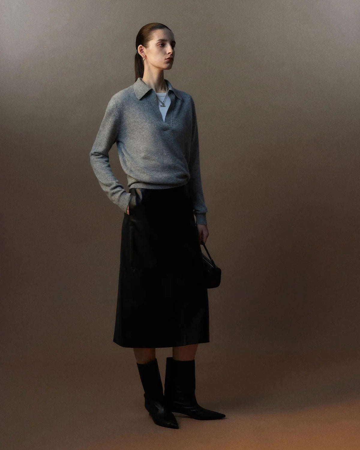 Refined Cashmere Polo Sweater
